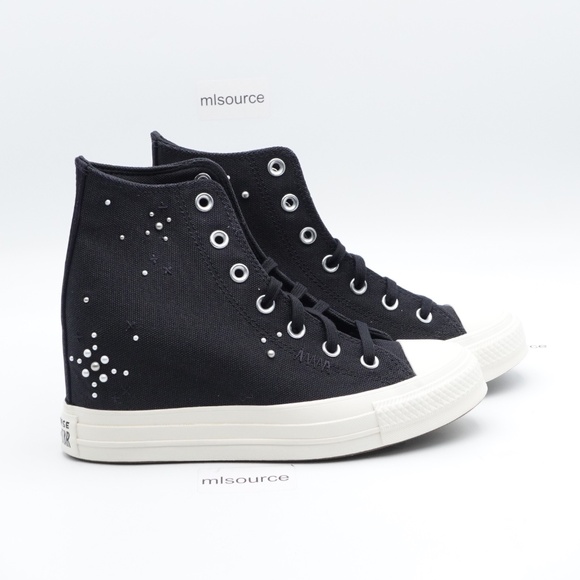 NEW Size 8 Women's Converse Chuck Taylor All Star Wedge Hi Sneakers A12514C - Picture 4 of 9